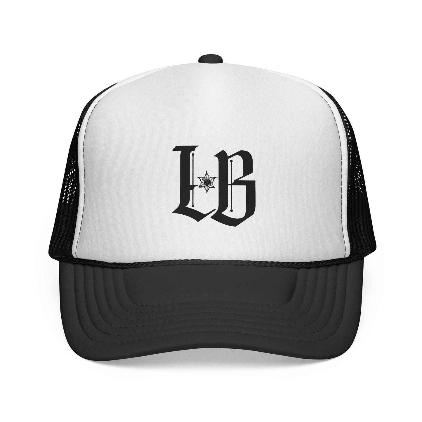 Lily Black Gothic Trucker Cap – Vintage Monogram Mesh Hat