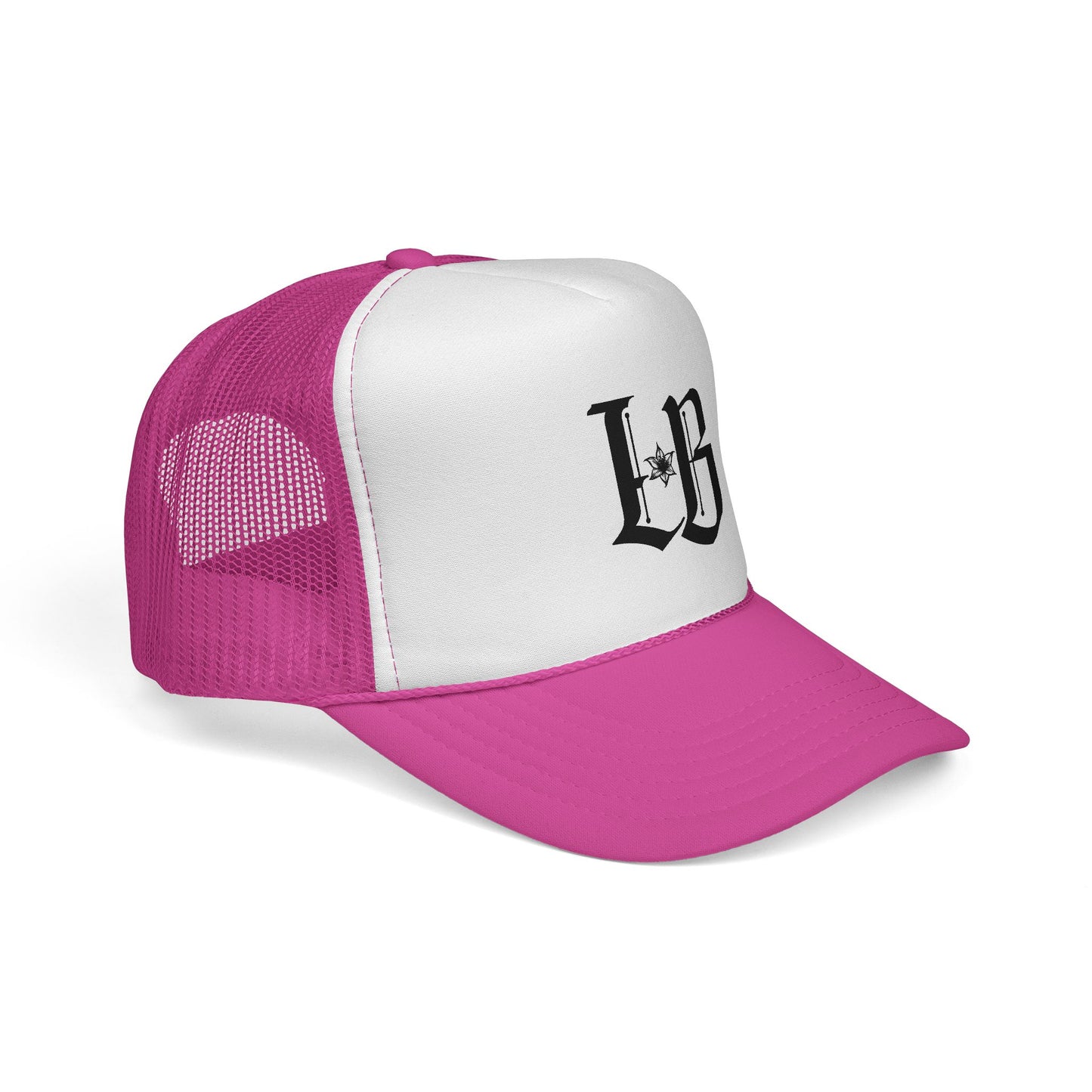 Lily Black Gothic Trucker Cap – Vintage Monogram Mesh Hat