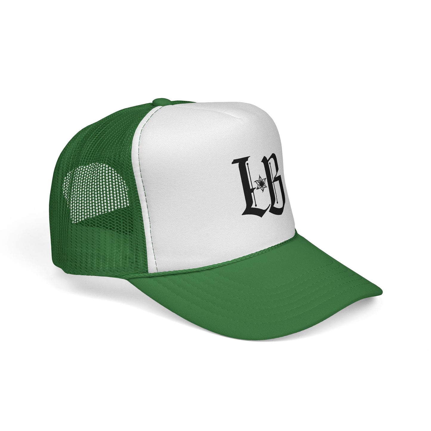 Lily Black Gothic Trucker Cap – Vintage Monogram Mesh Hat