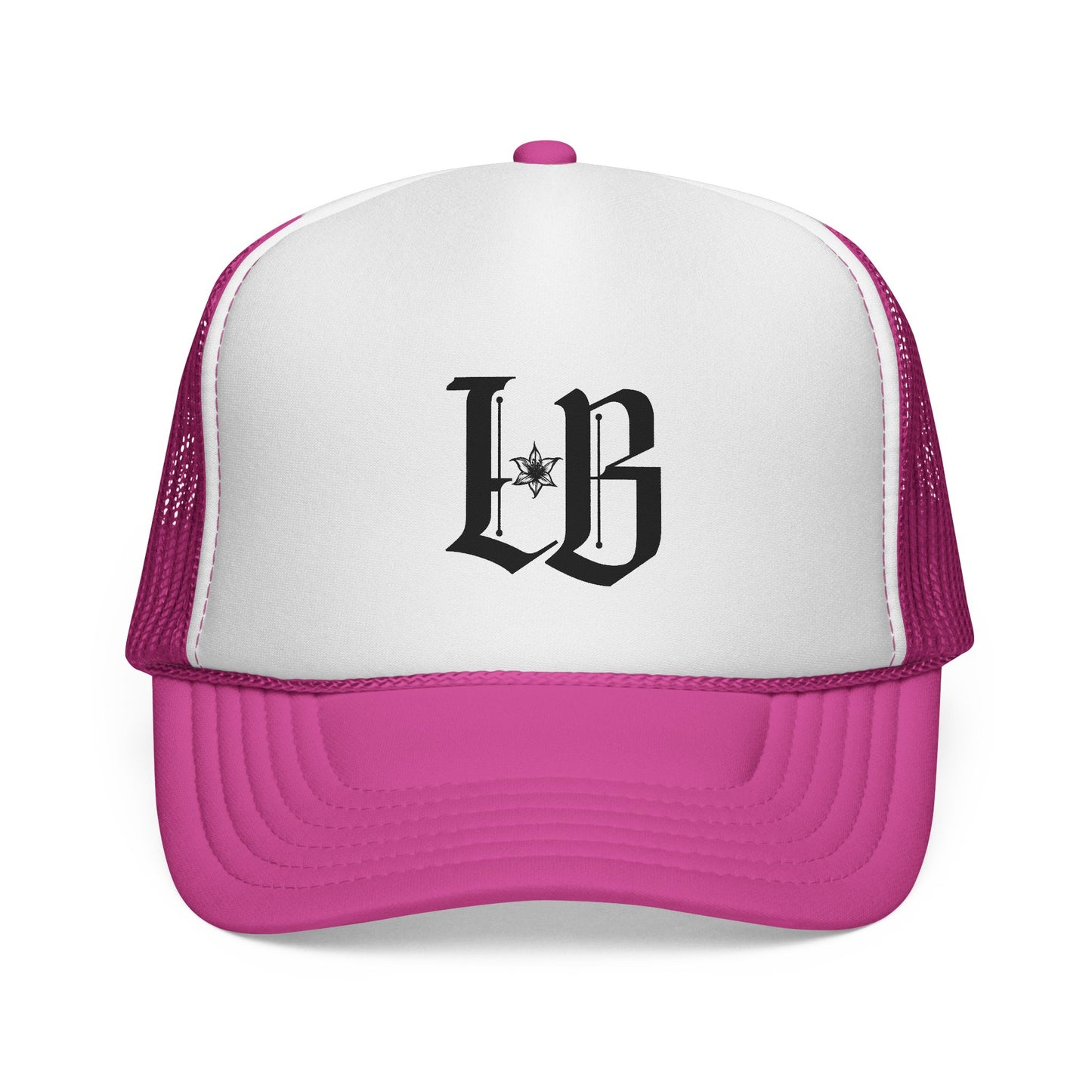 Lily Black Gothic Trucker Cap – Vintage Monogram Mesh Hat