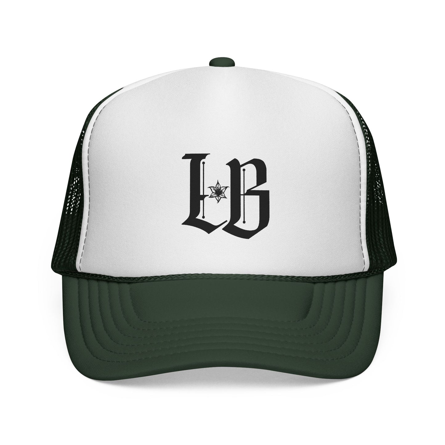Lily Black Gothic Trucker Cap – Vintage Monogram Mesh Hat