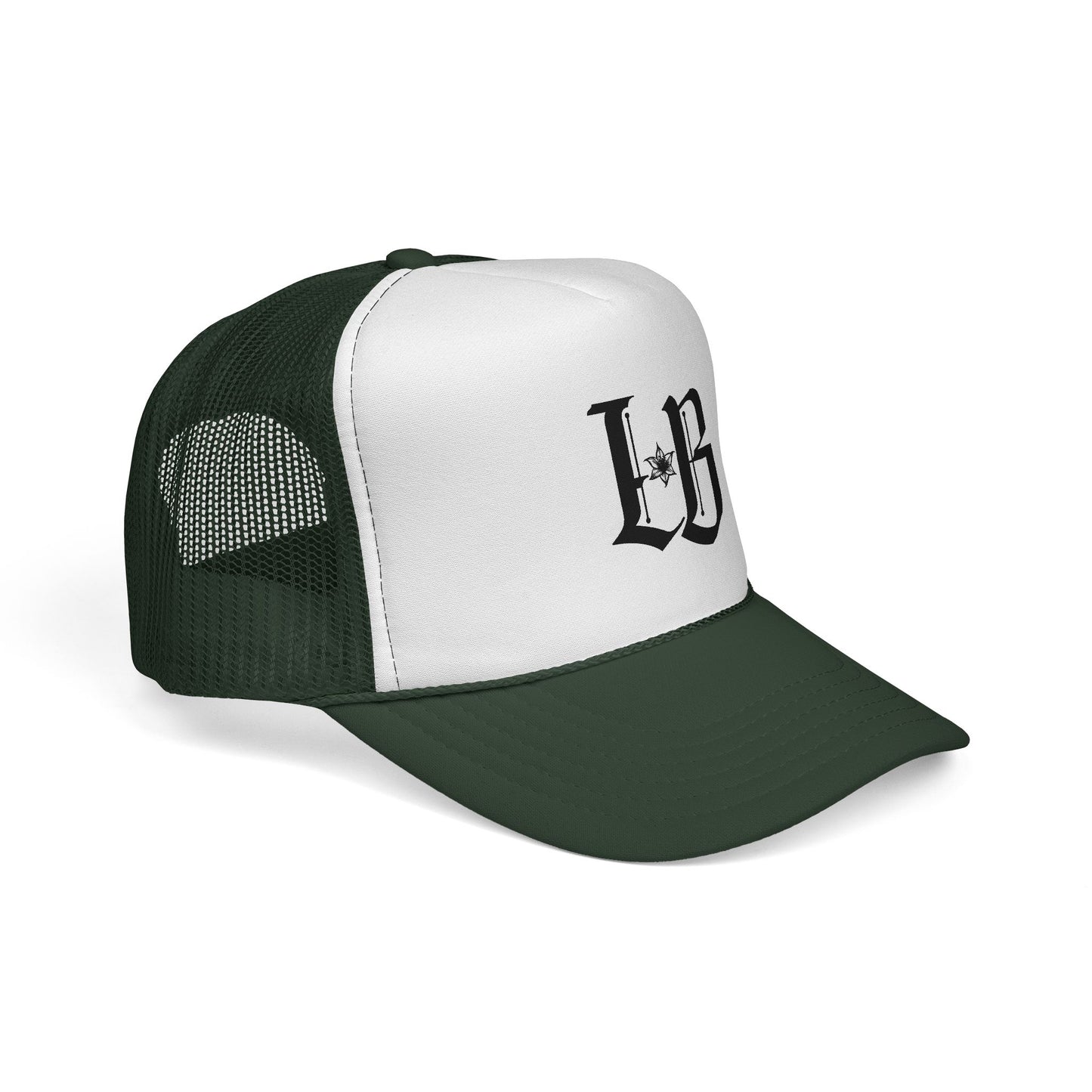 Lily Black Gothic Trucker Cap – Vintage Monogram Mesh Hat